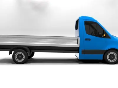 MERCEDES SPRINTER SINGLECAB  TRUCK 2019 Low-poly 3D model