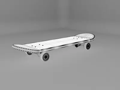 Skateboard 3D Model Low-poly 3D model