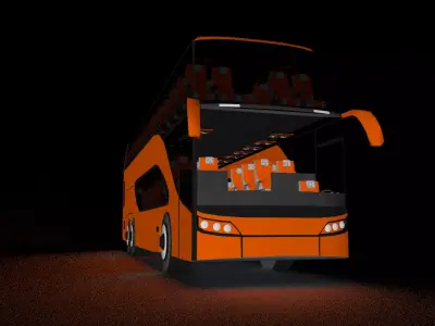 Double Decker Bus Free low-poly 3D model