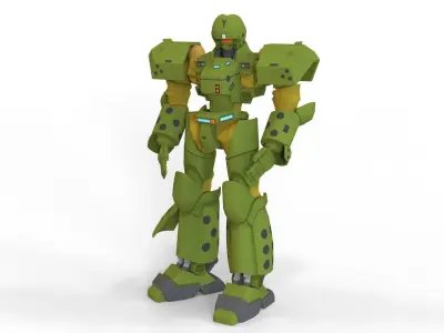 Patlabor Helldiver Low-poly 3D model