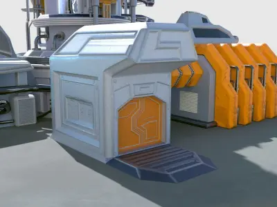 Scifi military base 3D model