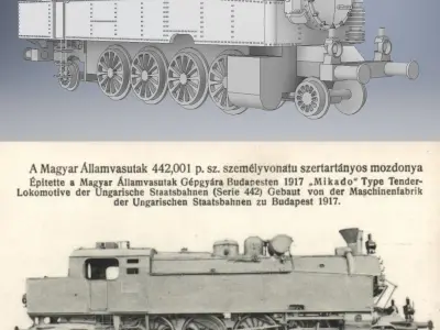 MAV 442 class steam locomotive - TT scale 3D print model