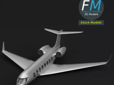 Business Jet 3D model by francescomilanese