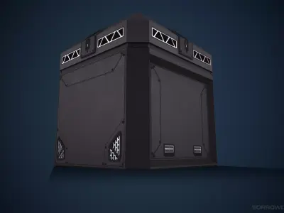 Sci-fi Chest 2 Low Poly Game Asset Low-poly 3D model Low-poly 3D model