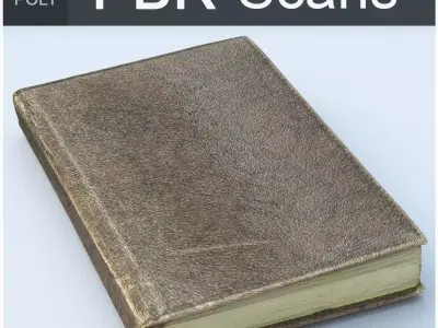 Notebook High Poly leather book 3D model
