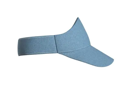 Denim Sun Cap 3D model