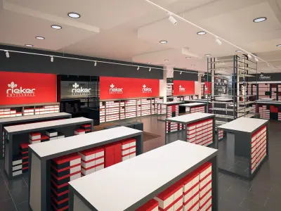 Shoe store interior 3D model