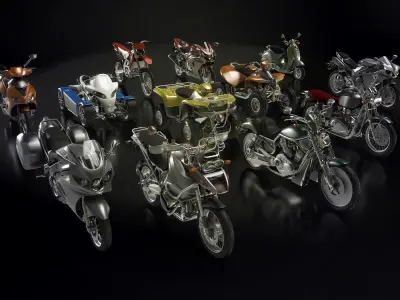 Archmodels vol 93 - highly detailed models of motorbikes 3D model