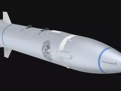 AGM-183A ARRW Hypersonic Missile PBR 3D model