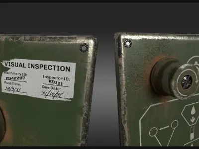 Mechanical Lever Low-poly 3D model