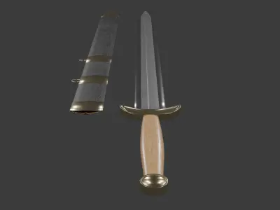 Jian Sword 3D Model Low-poly 3D model