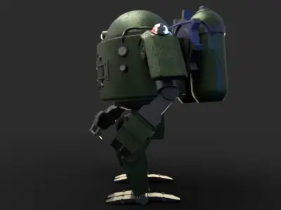 Robot steampunk style 3D model