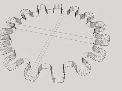 Gear wheel 15 teeth 15cm diameter modul 1cm 3D model
