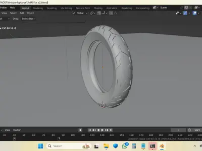 Moto tire dv5 highpoly non brand 3D model