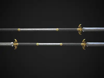 Spear and Glaive A2 Low-poly 3D model