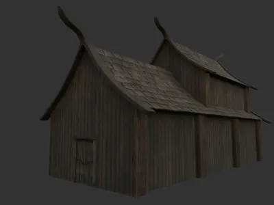Nordic Village  Free low-poly 3D model