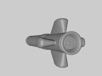 Cartoon Rocket 3D model order