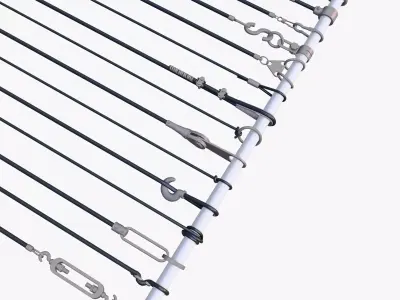 Cable Fastening Devices Set M1 3D model