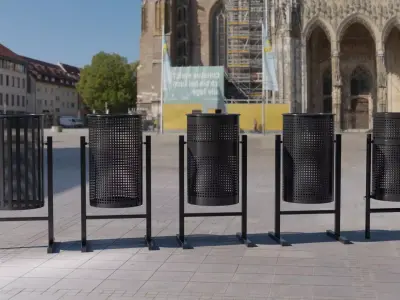 Street Metal Bins Pack