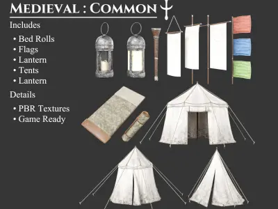 Medieval Collection Common Campsite 3D Model Pack purchase