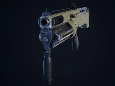 Combat Shotgun Low-poly 3D model
