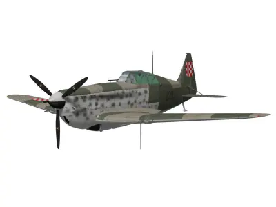 Morane Saulnier MS406 3D model purchase