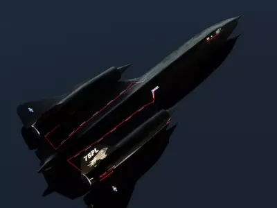 Lockheed SR-71 Blackbird Low-poly 3D model buy
