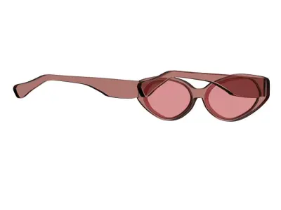 Pink Tint Sunglasses 3D model