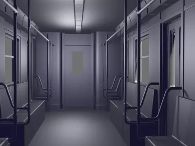 train metro  interior  3D model