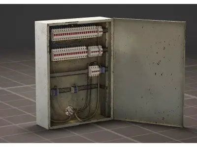 Industrial Circuit Breaker Electrical Fuse Box 3D model