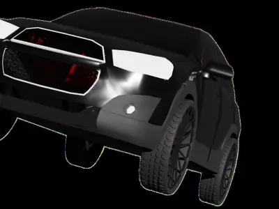 KKAZLcaptiva car Low-poly 3D model