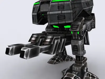 Mech walker Low-poly 3D model