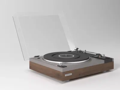 Gramophone Pioneer PL-112D belt drive stereo turntable 3D model
