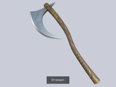 Elf weapon collection 3D Model Pack