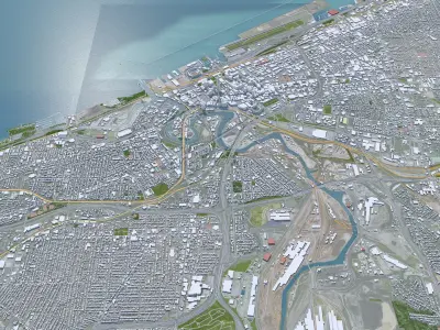 Cleveland City Ohio USA 3D model