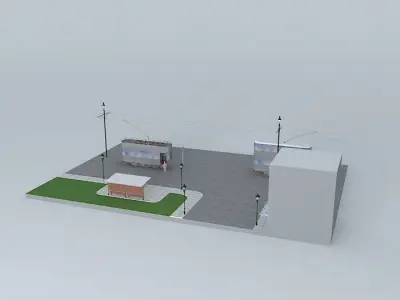 Lady and the Tram Free 3D model