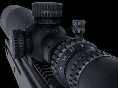  AWP Sniper Rifle Low-poly 3D model