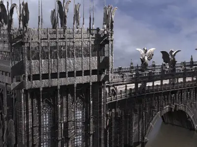 Dark Drake Cathedral Tower 1 3D model