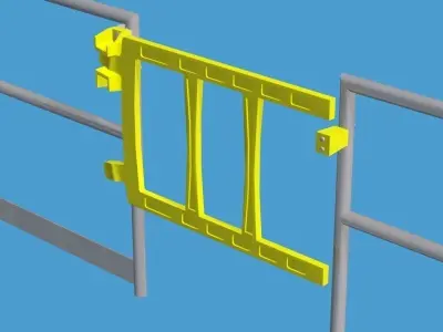 Double bar safety gate Free 3D model