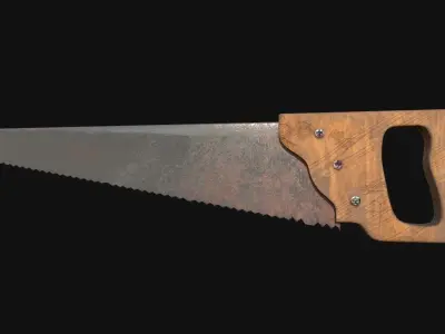 Hand Saw Low-poly 3D model GAME READY Low-poly 3D model