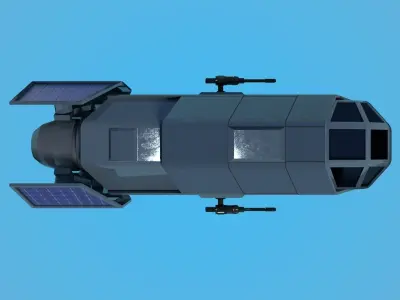 Spaceship Patriot Type 1 Free low-poly 3D model