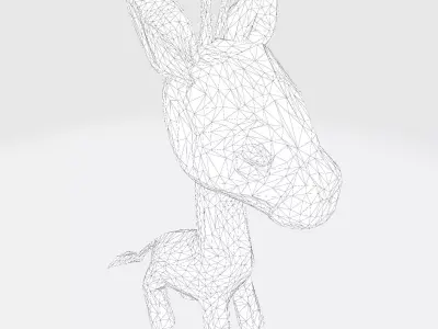Premium Cartoon Giraffe for Animation Printing Rigging Stylized  Low-poly 3D model