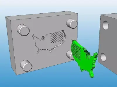 USA Map Tool Mould 3D model