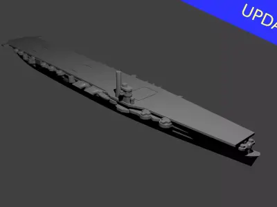 Japanese Aircraft Carrier Soryu 3D print model