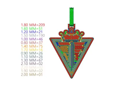 JF Crown Pendent 3D print model