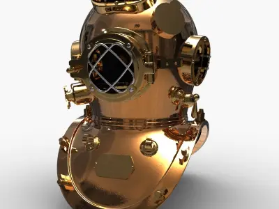 3D Models Antique Diving Helmet 3D model