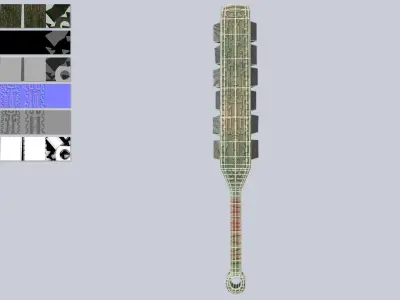 Mayan weapon Low-poly 3D model