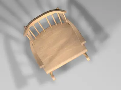 Traditional Rocking Chair Free 3D model