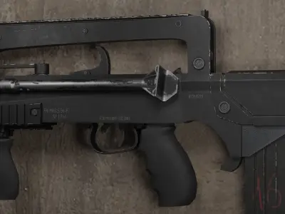 Famas F1 Free low-poly 3D model