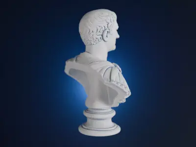 Tiberius Bust 3 Versions Low-poly 3D model